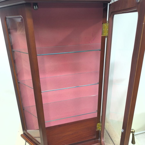 Vintage wall display cabinet with glass door and shelves like new