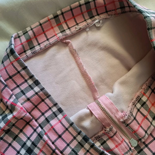 Punk pink checkered leggings pants like new