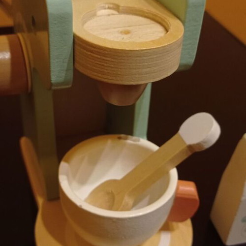 Wooden coffee maker set used