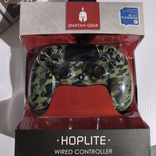 Spartan Gear Hoplite Wired Gamepad used for PC/PS4 Green Camo