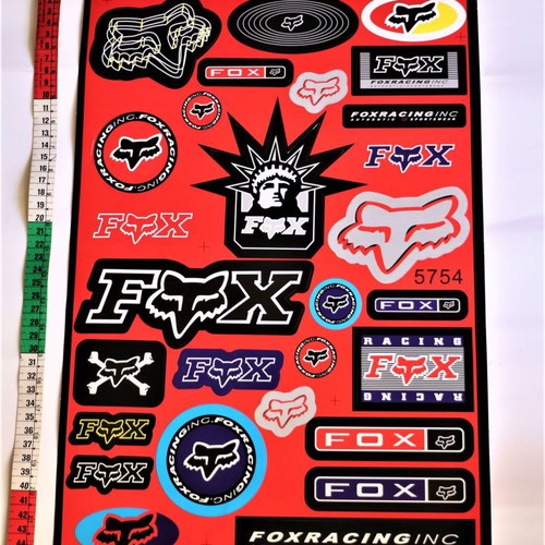 Fox Vynil Stickers BB142 motorcycle club new, size 42x28cm