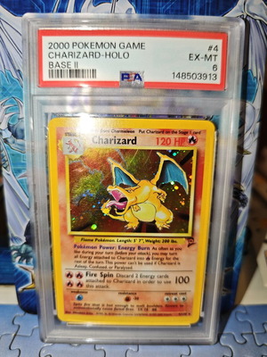 Charizard Base II #4 PSA 6 Pokemon card
