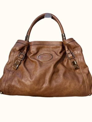 Chloé δερμάτινη τσάντα tote ανοιχτό καφέ μεταχειρισμένη, μεγάλη χωρητικότητα