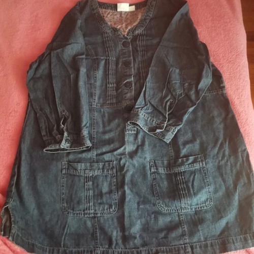 Blousedress denim soft fabric like new, blue, size 4XL