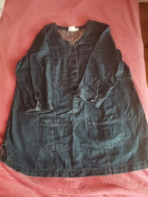 Blousedress denim soft fabric like new, blue, size 4XL