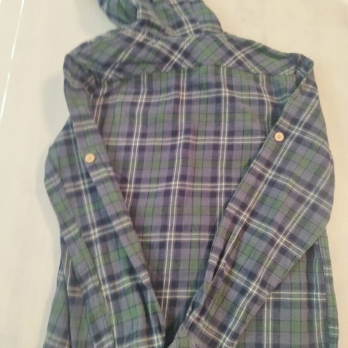 Sprider hooded shirt like new, green checkered