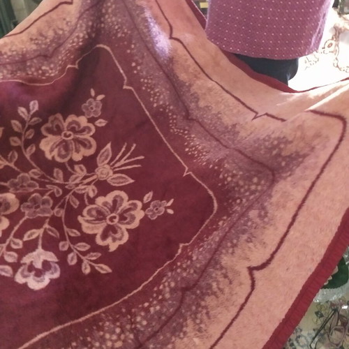 Double-sided vintage blanket new 200x225 cm
