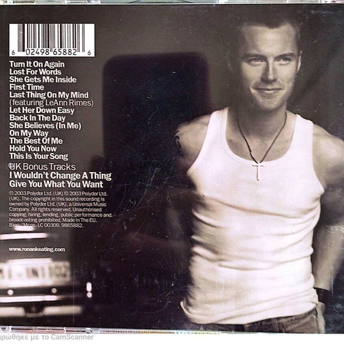 Ronan Keating Turn It On CD like new, pop