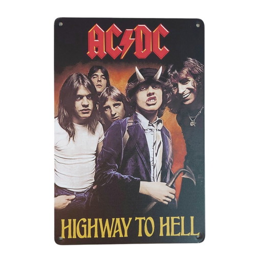 AC/DC Metal Wall Decoration new, 30x20 cm
