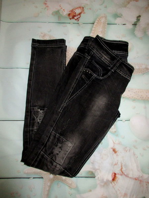 Sexy Sense women's pants, black and grey, cotton blend, size M/L