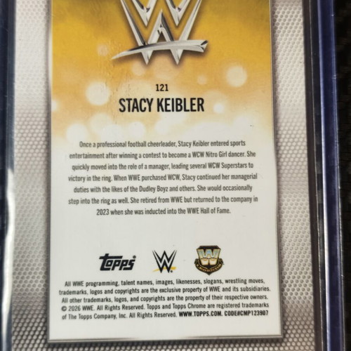 2026 Topps Chrome WWE Stacy Keibler Negative Refractor SP card