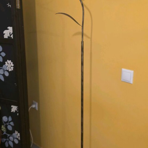 Handmade floor lamp with blown glass like new