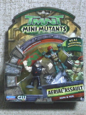 TMNT Mini Mutants Aerial Assault φιγούρες Raph & Hun