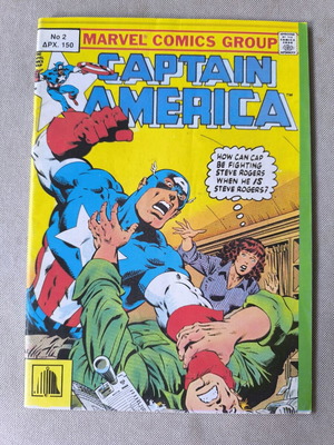 Captain America #2 comic like new, rare vintage Greek edition