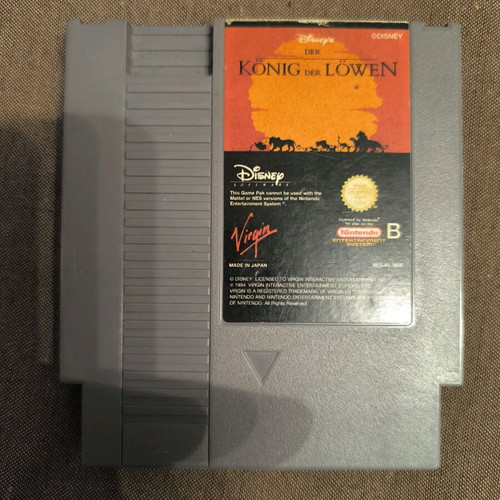 Lion King Nintendo Entertainment System game used, German version