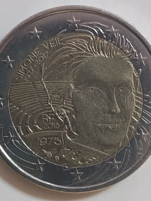 Αναμνηστικό δίευρο Γαλλίας 2018 Simone Veil σαν καινούργιο