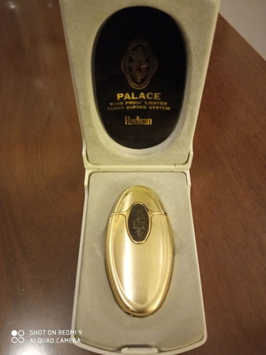 Αναπτήρας Gold Hadson vintage μεταχειρισμένος, γυναικείος, οβάλ σχήμα