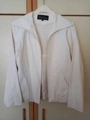 CWW White Lightweight Jacket New, Medium-Large