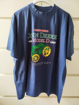John Deere Model D vintage T-shirt, XL, navy blue