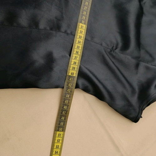Black satin midi dress like new, size Large