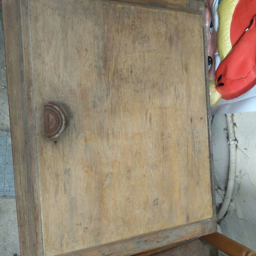 Old wooden Kronos refrigerator with minor damages