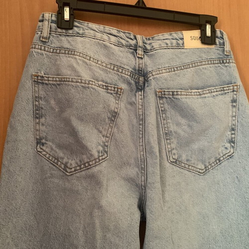 Jeans with asymmetrical buttoning like new, size M, blue