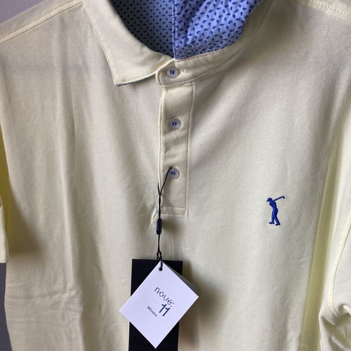Nove 11 Milano men's short sleeve shirt new, cotton, XL, yellow