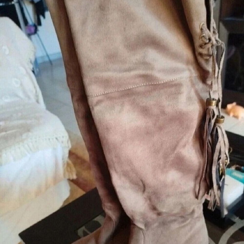 Sedici Suede Knee-High Boots New Size 37 Beige