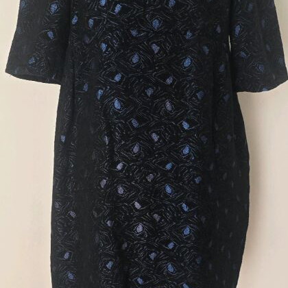 Handmade vintage dress unfinished used, size large, black