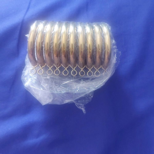 Curtain rings gold, pack of 10, brand new