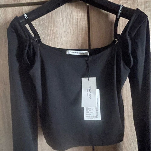 Calvin Klein Jeans top new, black, size M