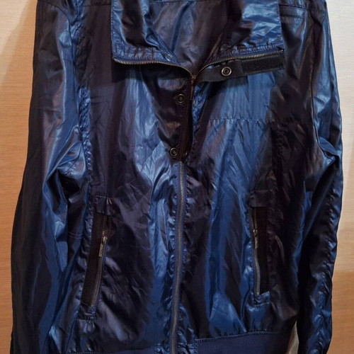 Windbreaker jacket blue metallic size XXL like new