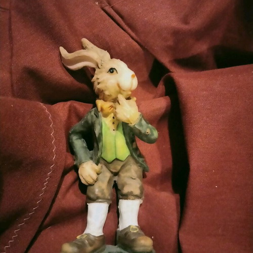 Ceramic decorative rabbits like new, candle holder for tealight