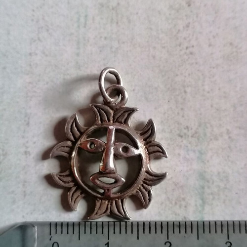 Silver 925 sun pendant new