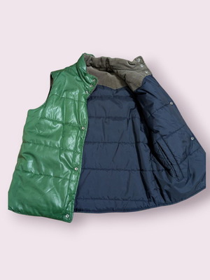 Benetton Reversible Vest for Boys 8–9 Years Like New, Blue and Green