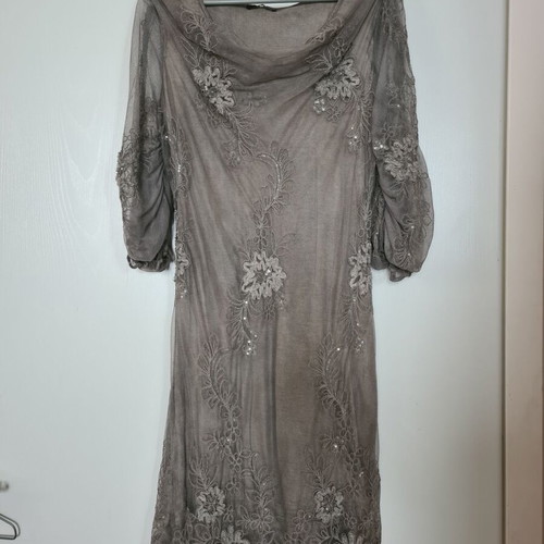 Talco long dress used, gray/brown, size S