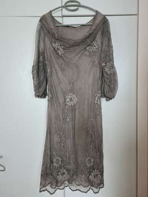 Talco long dress used, gray/brown, size S