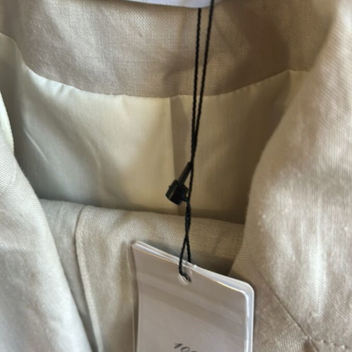 Mango linen suit cream beige new, jacket with belt and pants