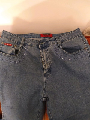 Παντελόνι τζιν καινούργιο μπλε με σχέδιο στις τσέπες