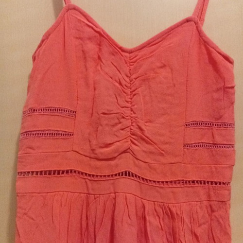 Naf Naf maxi dress used, coral pink, size XS