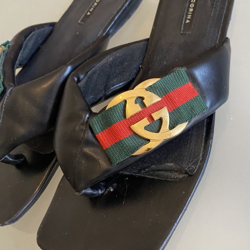 Corina sandals like new, black and red, platform style, size 38