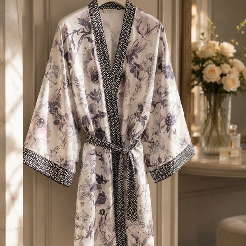 #OFFER Miss Rosy Summer Women's Satin Robe XXL New