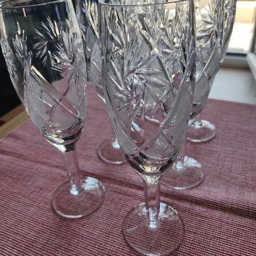 Vintage Nachtmann crystal champagne glasses set of 12, like new