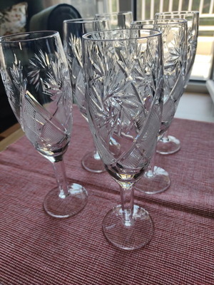 Vintage Nachtmann crystal champagne glasses set of 12, like new