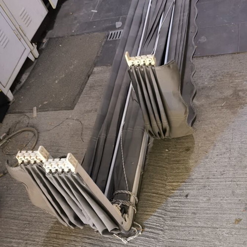 Awnings used, 3 gray Kurparistes awnings, two 3.30m and one 2.75m