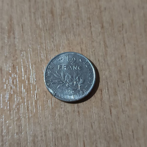 Collectible 1/2 Franc France 1970 coin used