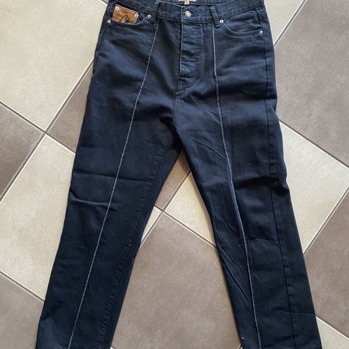 Corteiz C-Star Denim Jeans new, 100% cotton, baggy, black and white