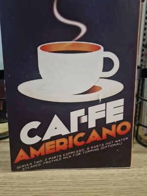 Wooden decorative sign Cafe Americano like new 13×18cm