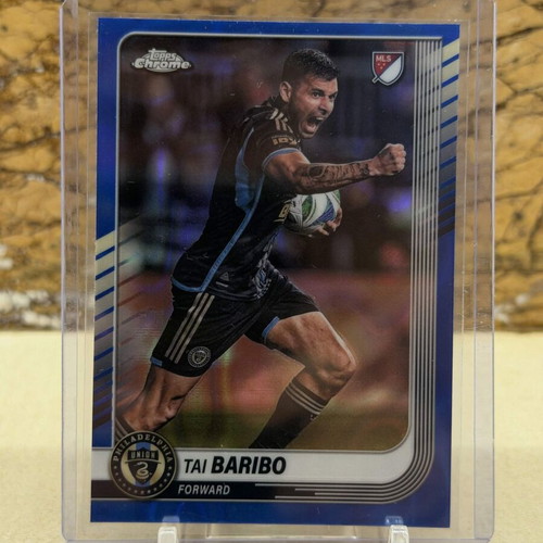 2025 Topps Chrome MLS Soccer Tai Baribo Blue Lava Refractor new