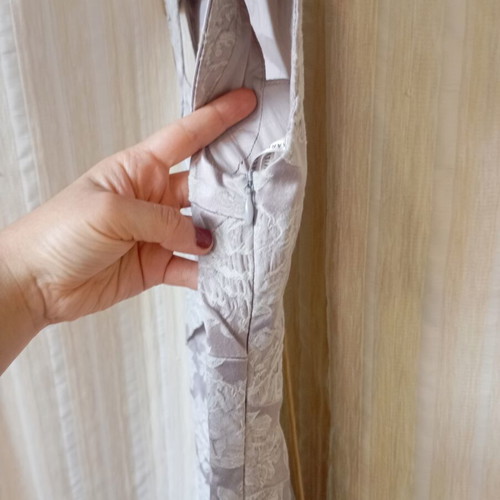 Karen Millen official dress brocade beige and purple like new